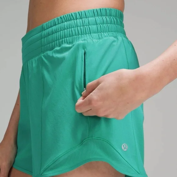 Lululemon Hotty Hot High Rise Athletic Short Cascadia Green Size 12 - Picture 2 of 8